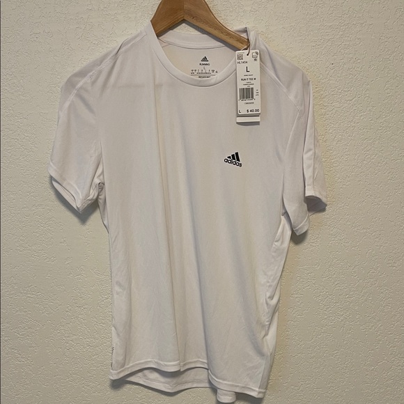 Adidas Women's White Dry Fit Short Sleeve Tee - Picture 1 of 4